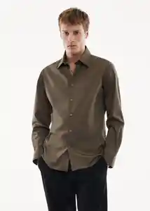 Camisa Play Khaki Talla M Hombre Mango