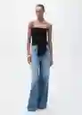 Top Julito Negro Talla S Mujer Mango