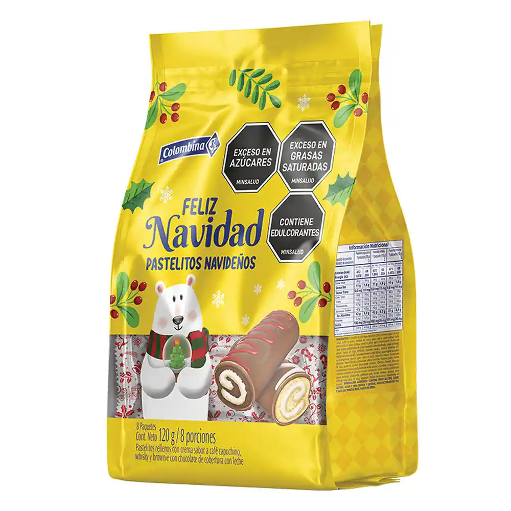 Colombina Pastelitos Navideños Feliz Navidad 