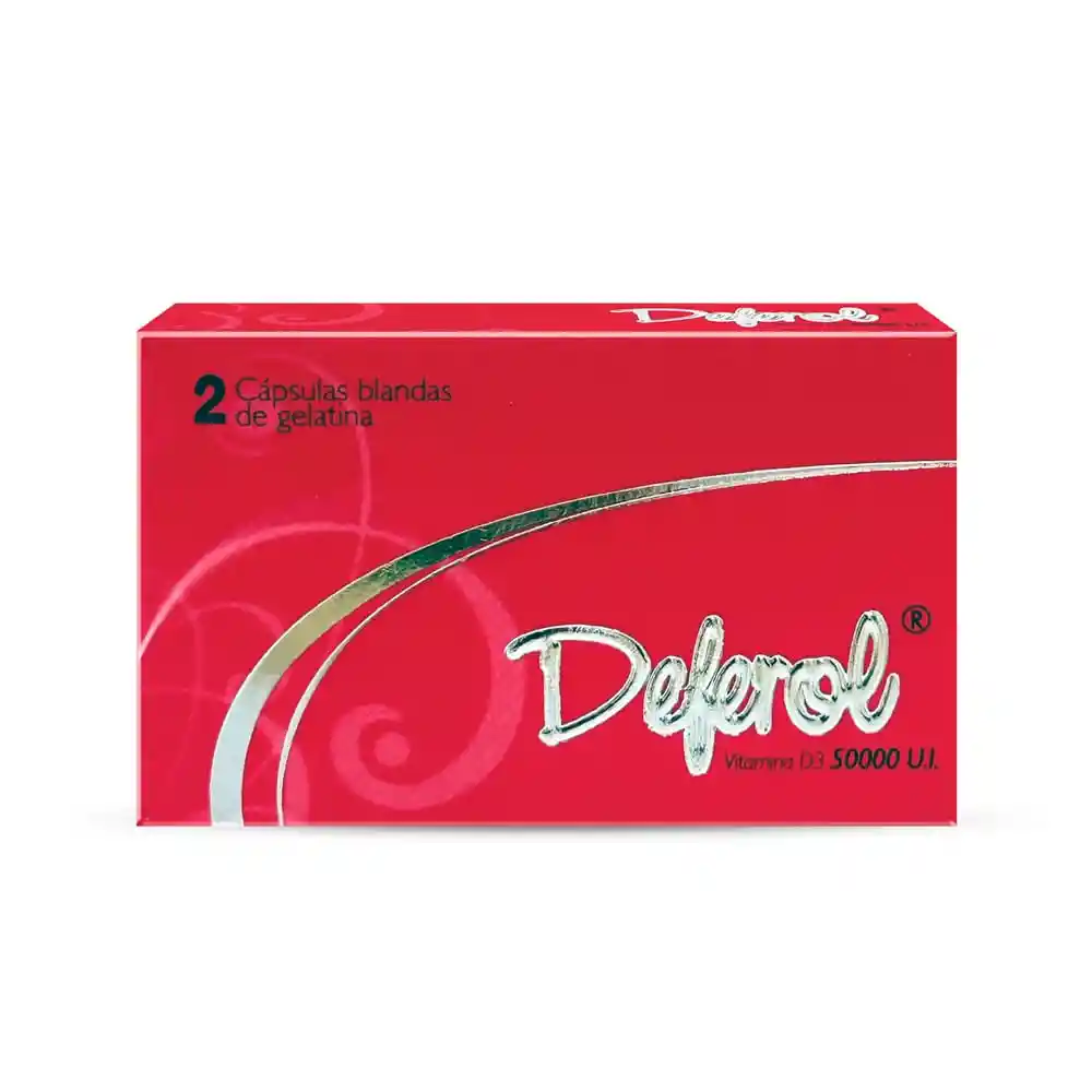 Deferol Capsula Blanda Gelatina 50000 Ui X2