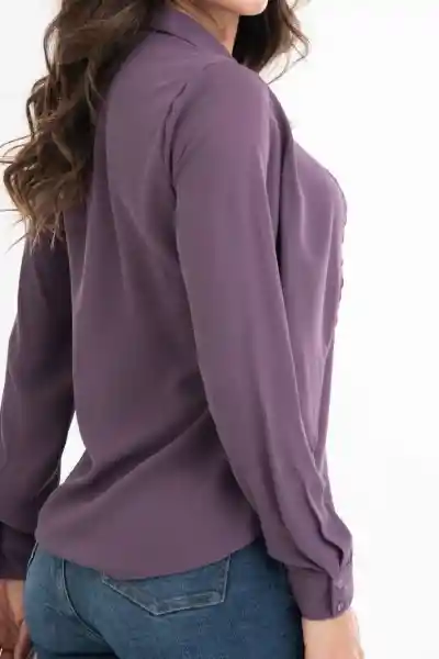 Ragged Blusa Mirning Color Morado Medio Talla L