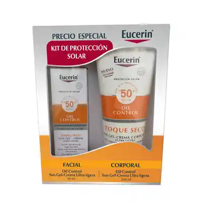 Eucerin Kit Sun Seco Facial Frasco + Sun Seco Corporal 50+