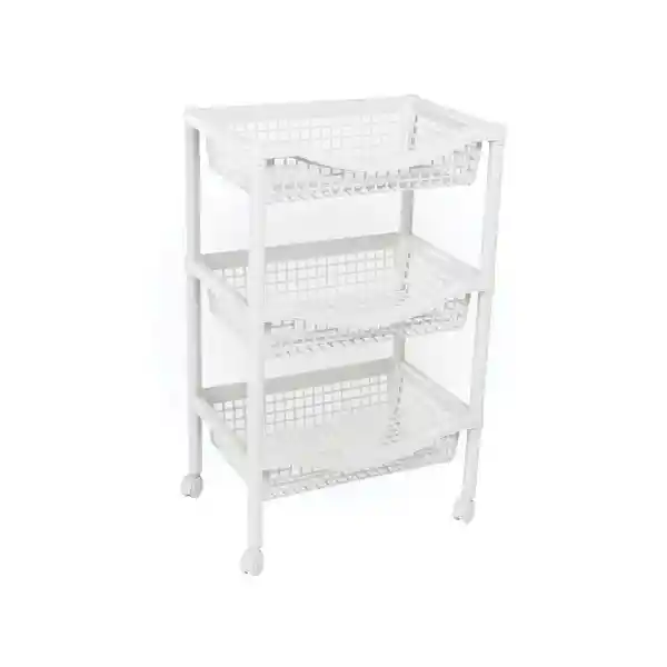 Rimax Canasta Móvil Rectangular Blanca