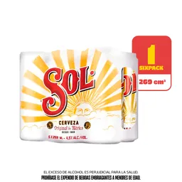 Cerveza Sol Sixpack Lata 269 ml