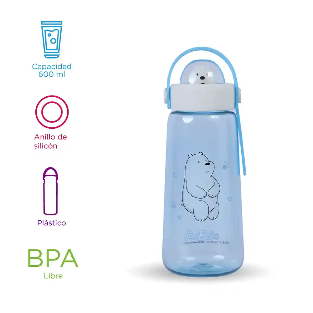 Cilindro we Bare Bears Collection Con Decoración Azul Miniso