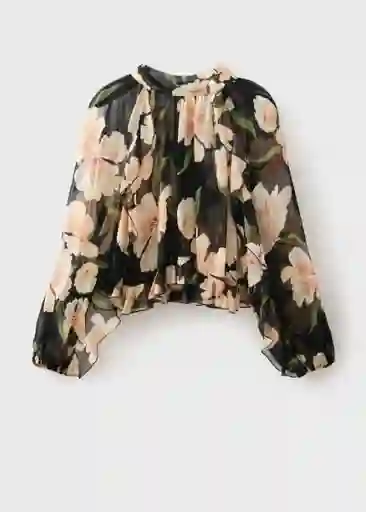 Blusa Salty Negro Talla S Mujer Mango