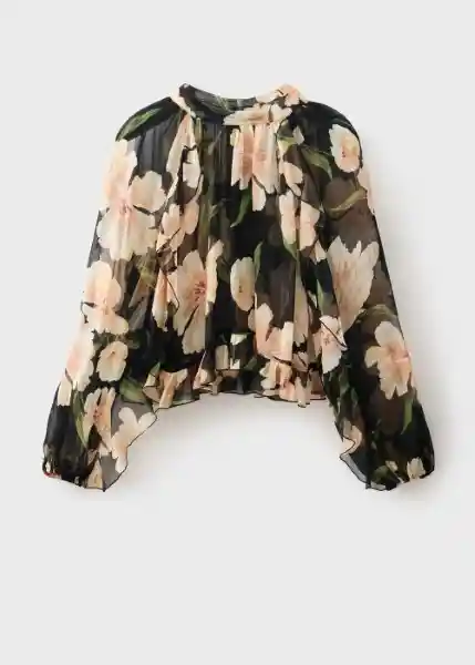 Blusa Salty Negro Talla S Mujer Mango