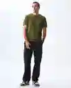 Camiseta Hombre Verde Talla M 841G005_VER180527 Americanino