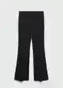 Pantalón Emma Negro Talla 34 Mujer Mango