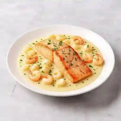 Salmon En Salsa De Camaron