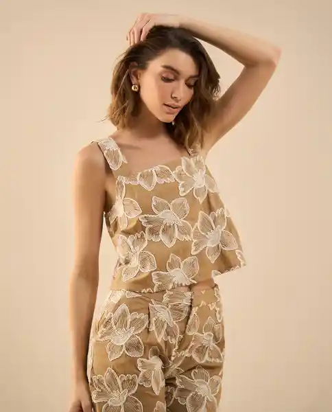 Camisa Machiatto Café Claro Talla L 412G013 Esprit