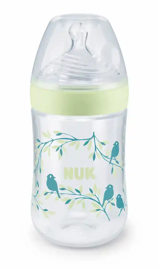 Nuk Tetero Natural Control Temperatura 260 mL Verde