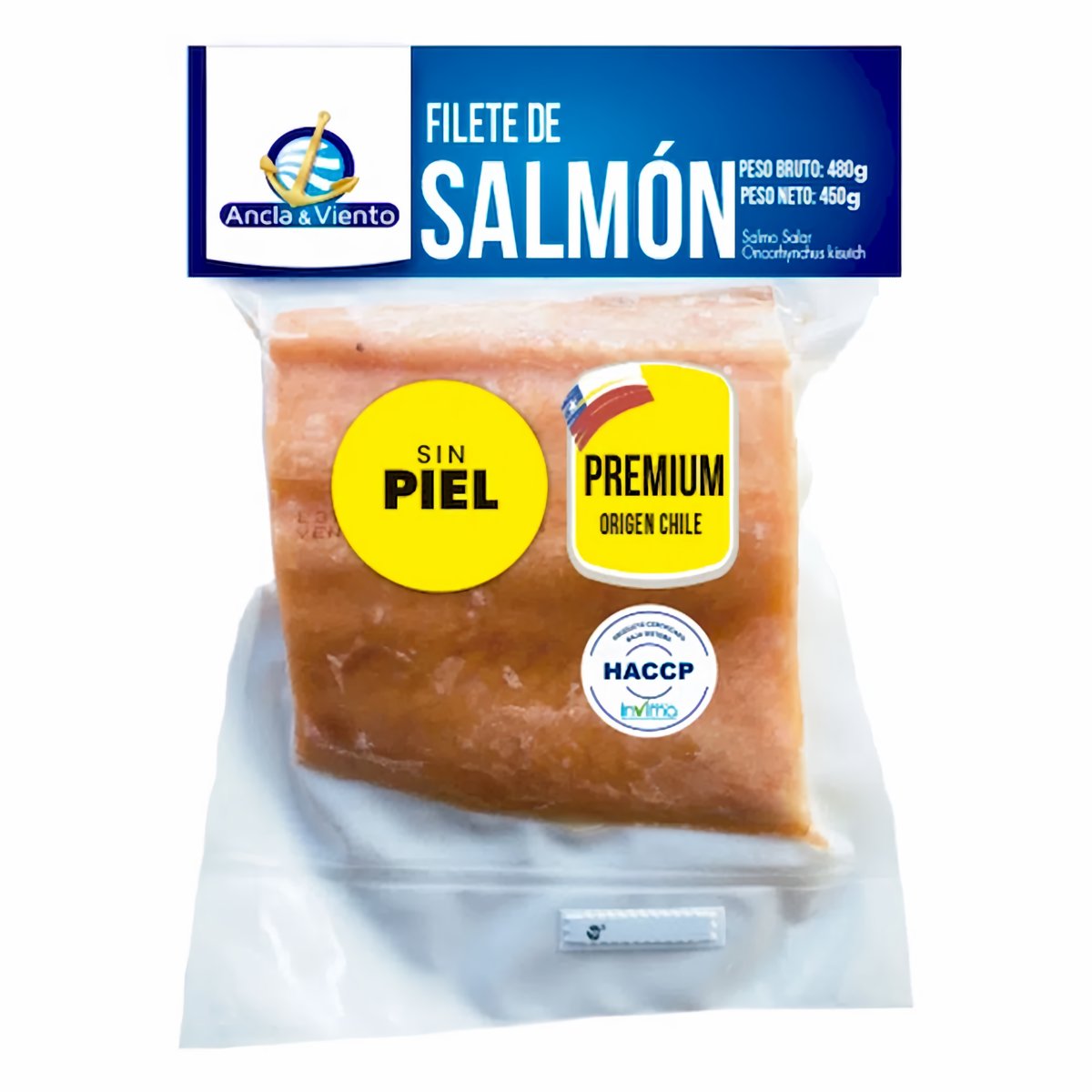 Ancla Y Viento Salmón Sin Piel Chileno Premium 450 g