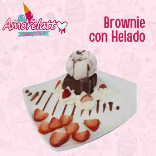 Brownie con Helado