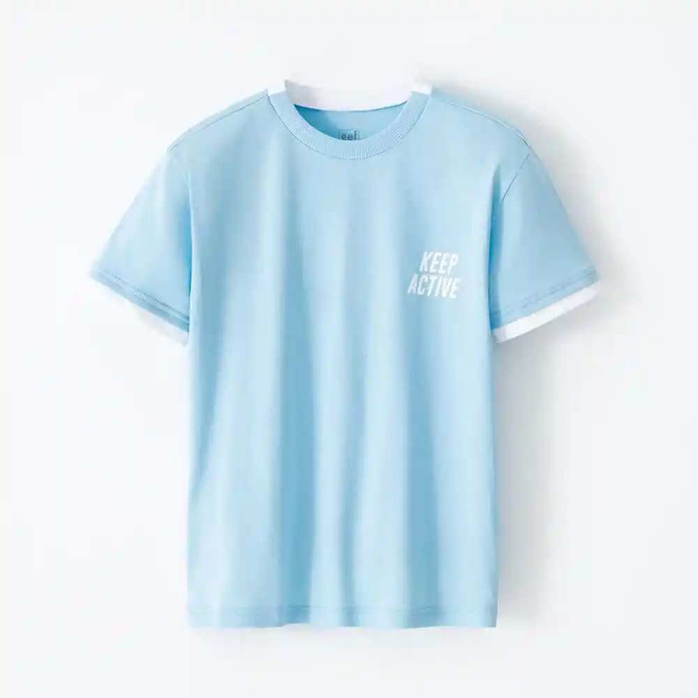 T-shirt Manga Corta Inf 8-azul 5657
