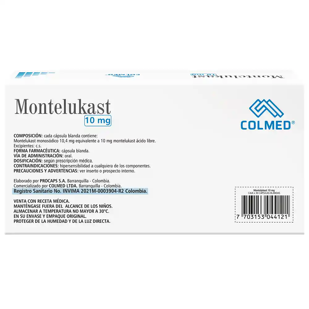 Montelukast Colmed Capsulas