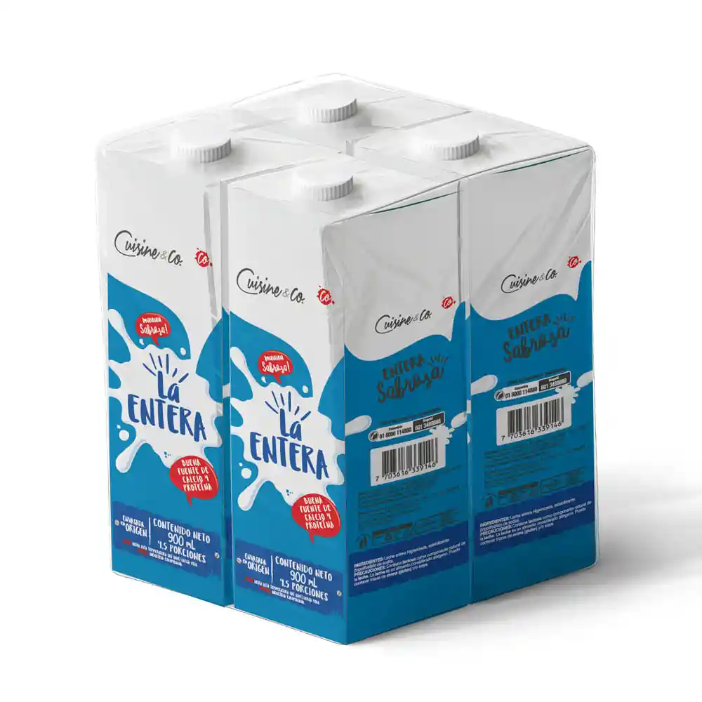 Leche Cuisine&co Entera Tetrapack 4 Und