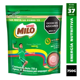 Bebida achocolatada con malta MILO ACTIV-GO x 750g