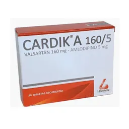 Cardik a Valsartan/amlodipino 160/5 Mg