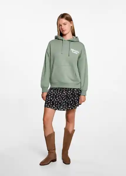 Sudadera Matcha Verde Talla 18 Teen Niñas Mango