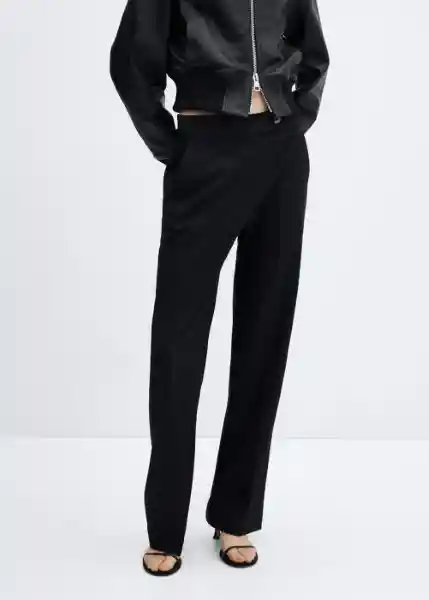 Pantalón Leo Negro Talla 46 Mujer Mango