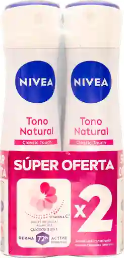 Nivea Desodorante en Aerosol Aclarado Natural Classic Touch