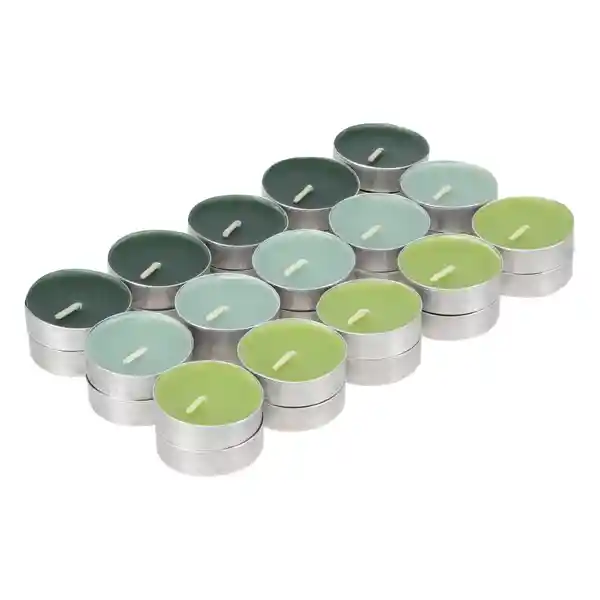 Set de Velas de té Color Verde Casaideas