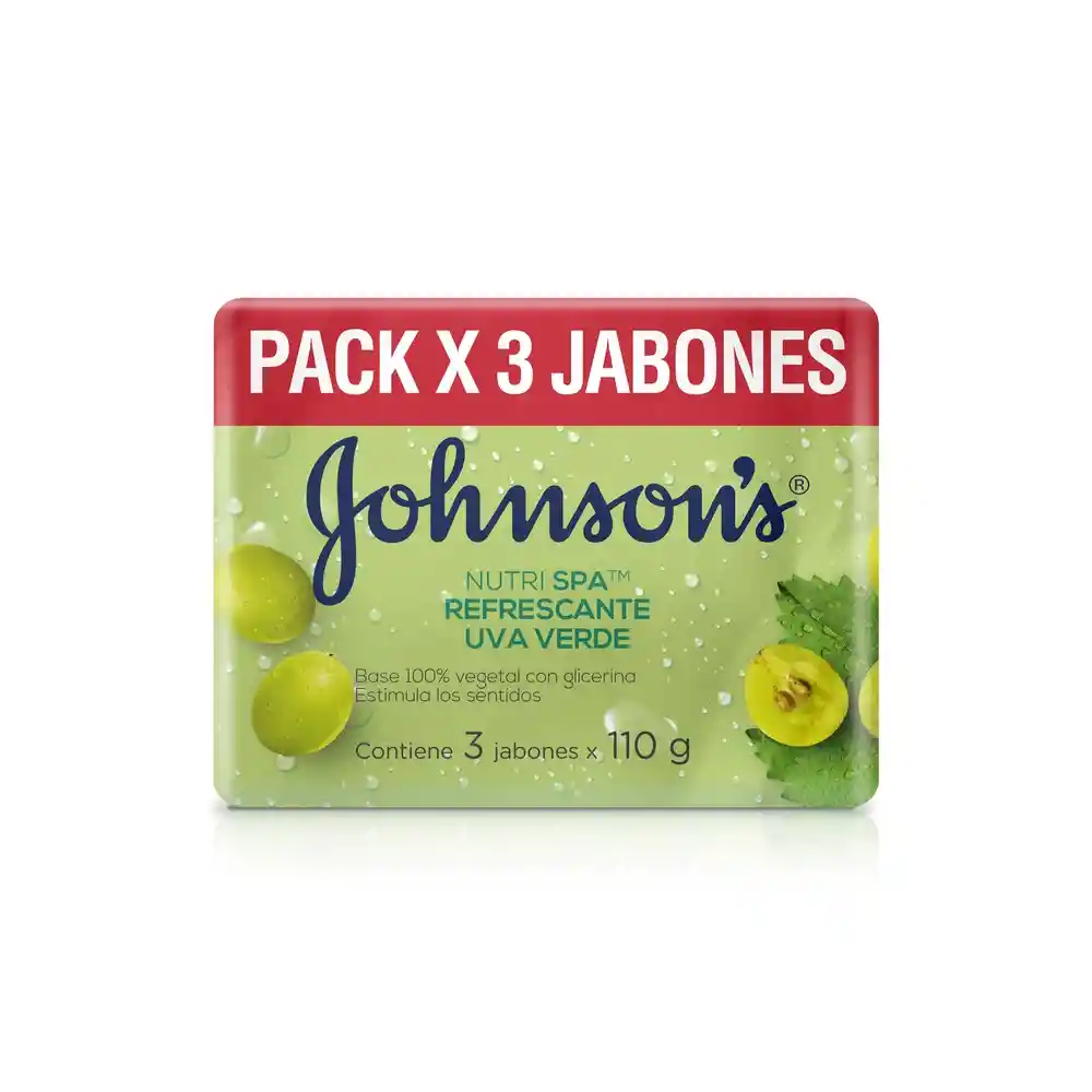 Jabón JOHNSON'S Uva Verde TRIPACK 330 GR