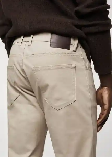 Pantalón Pisa Beige Talla 38 Hombre Mango