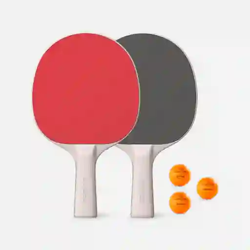 Set De 2 Raquetas Resistentes + 3 Bolas De Ping-pong - Set Ppr 100