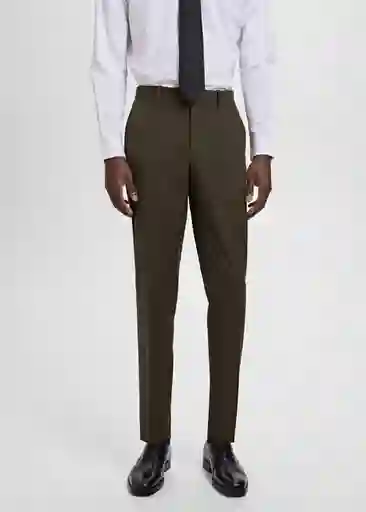 Pantalón Milan Khaki Talla 42 Hombre Mango