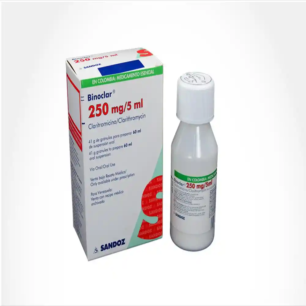 Binoclar Suspensión 60 Ml 250 Mg 5 Ml