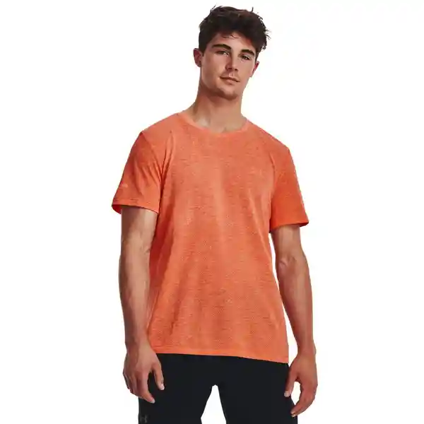 Under Armour Camiseta Seamless Stride Naranja T. LG 1375692-816