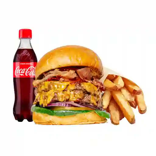 Combo hamburg doble carne,queso tocineta