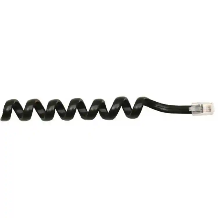 Cable Espiral Plug a Plug Rj9 de 2.1 m Para Auricular Telefónico