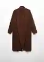 Abrigo Chasey Marrón Talla L Mujer Mango