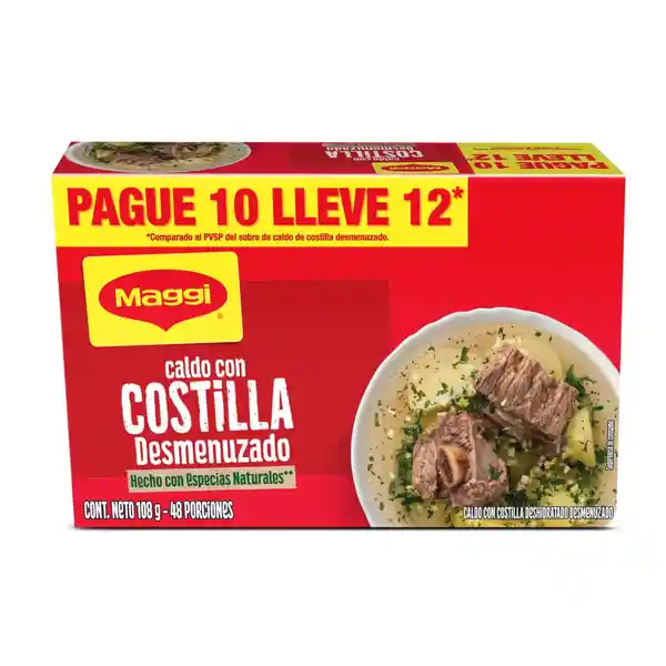 Maggi Caldo con Costilla Desmenuzado Hecho con Especias Naturales