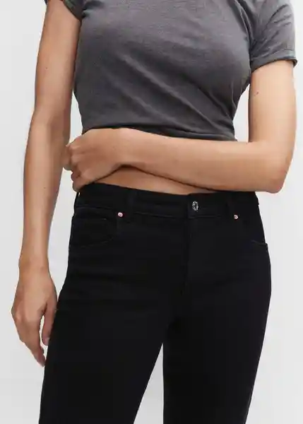 Jean Elle Tejano Negro Talla 38 Mujer Mango