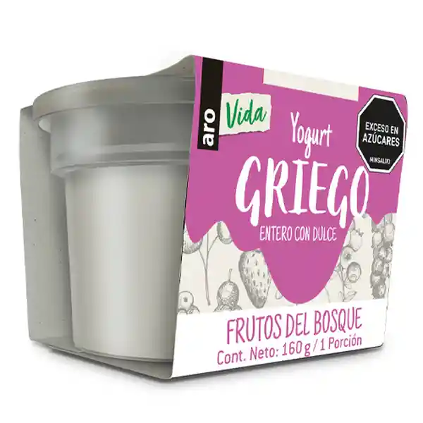 Yogurt Griego Vida Frutos Del Bosque Aro