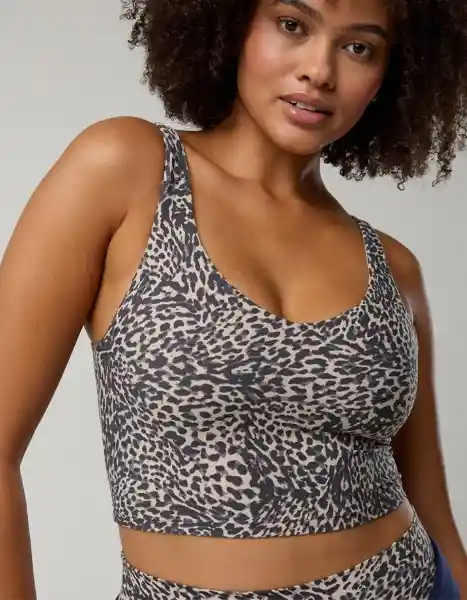 Top Deportivo Aerie Gris Talla MEDIUM 1240213 American Eagle