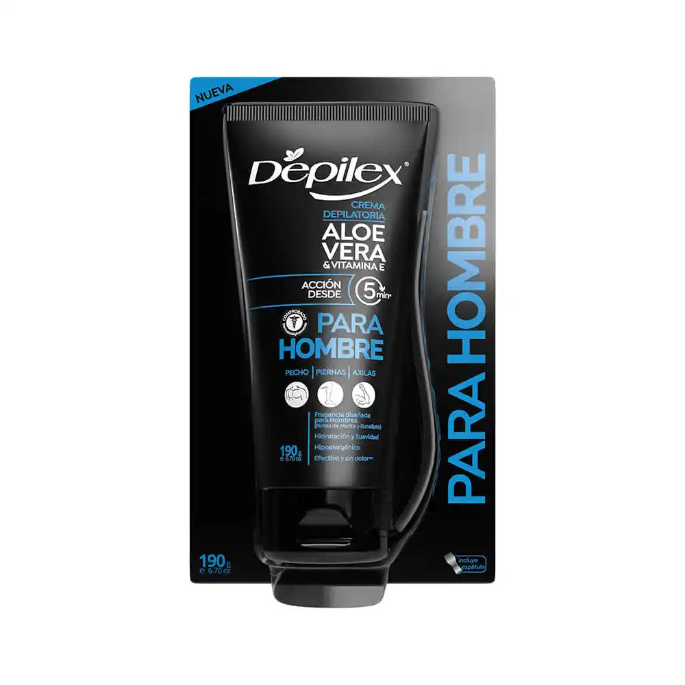 Depilex Crema Depilatoria con Aloe Vera para Hombre