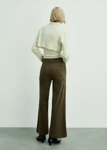 Jean Catherip Khaki Talla 32 Mujer Mango