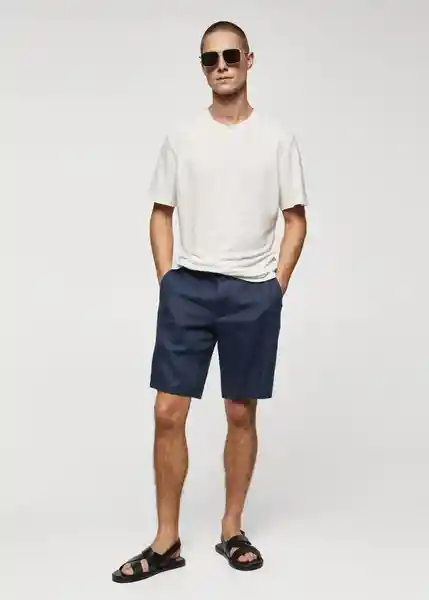 Bermuda Carp-H Navy Talla 44 Hombre Mango