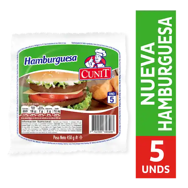 Cunit Carne de Hamburguesa