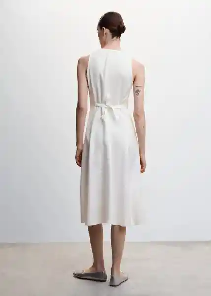 Vestido Minerva-H Blanco Talla XS Mujer Mango