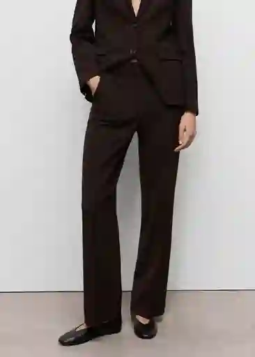 Pantalón Bergen Chocolate Talla 38 Mujer Mango