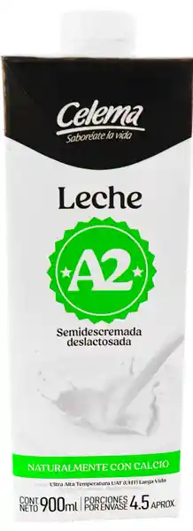 Leche Celema A2 Semidescremada Semideslactosada