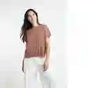  Saco Tejido Rubi Cafe Castor Medio Talla L Naf-Naf 