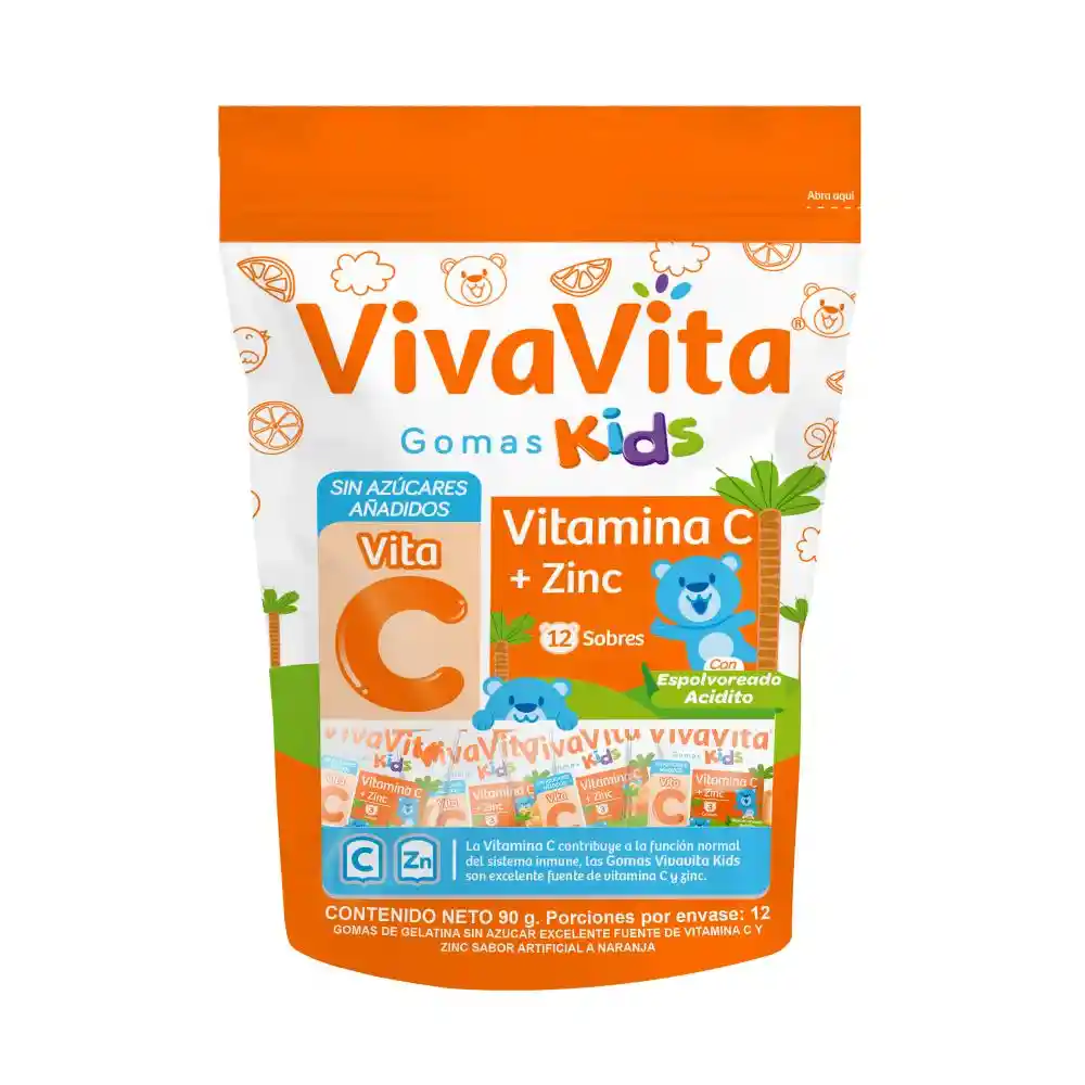 Vita C+zinc Kids Vivavita Bsa X12 Sob