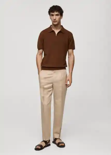 Pantalón Sorbet Beige Talla 48 Hombre Mango